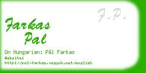 farkas pal business card